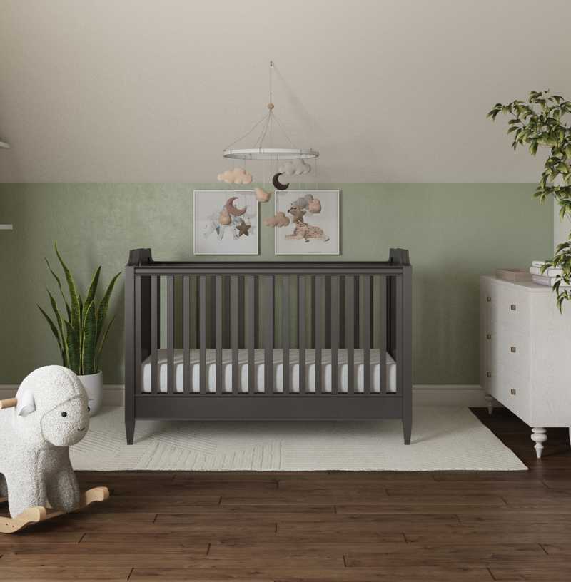 Bohemian, Midcentury Modern, Minimal Nursery Design by Havenly Interior Designer Carla