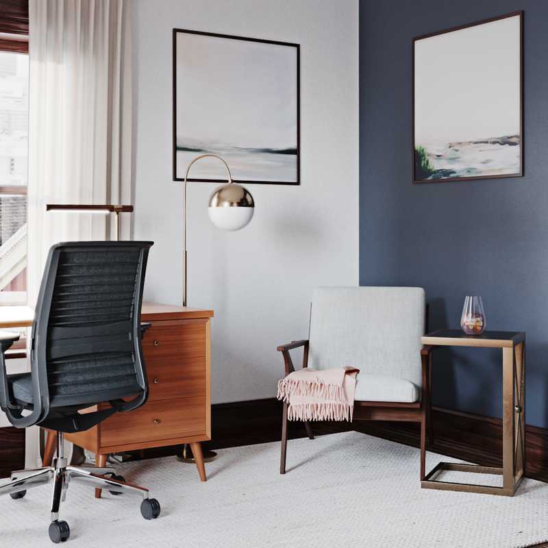 Modern, Midcentury Modern Office Design by Havenly Interior Designer Ambar